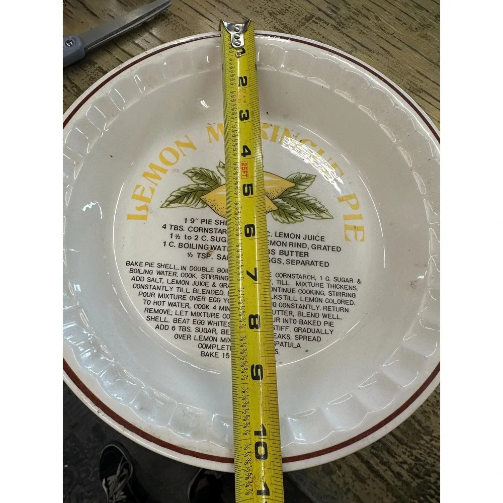Vintage Sunnycraft Sunny's Pride Lemon Meringue Pie Recipe Baking Dish